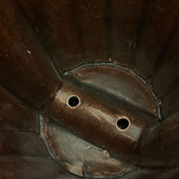 Plant-Master Calif. Vintage Brown Drip Glaze Pat Pend 407R Fluted Planter RARE - Picture 4 of 7